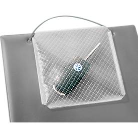 EICHNER Auftragstasche Plus, Klettverschluss und Schlüsselfach, für DIN A4 Dokumente, grau, 10 Stück