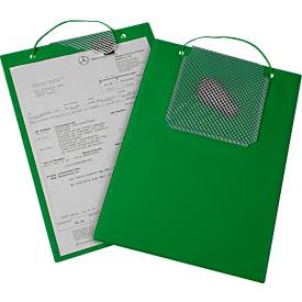 EICHNER Auftragstasche Plus, Klettverschluss und Schlüsselfach, für DIN A4 Dokumente, grün, 10 Stück