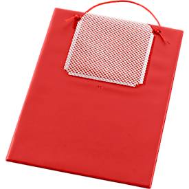 EICHNER Auftragstasche Plus, Klettverschluss und Schlüsselfach, für DIN A4 Dokumente, rot, 10 Stück