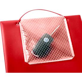 EICHNER Auftragstasche Plus, Klettverschluss und Schlüsselfach, für DIN A4 Dokumente, rot, 10 Stück