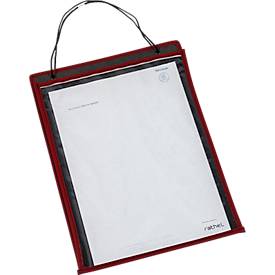 EICHNER Auftragstasche 'Robust', für DIN A4 geeignet, verstärkte Nähte, Papprücken, rot, 10 Stück