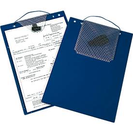 EICHNER Auftragstasche Turbo, Klettverschluss, Schlüsselfach und Dehnfalte, für DIN A4 Dokumente, blau, 10 Stück