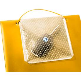 EICHNER Auftragstasche Turbo, Klettverschluss, Schlüsselfach und Dehnfalte, für DIN A4 Dokumente, gelb, 10 Stück