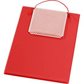 EICHNER Auftragstasche Turbo, Klettverschluss, Schlüsselfach und Dehnfalte, für DIN A4 Dokumente, rot, 10 Stück