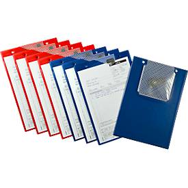 EICHNER Auftragstaschen Plus, Klettverschluss und Schlüsselfach, für DIN A4 Dokumente, verschiedene Farben, 10 Stück