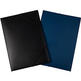 EICHNER Eckspannmappe, DIN A3, Gummizugverschluss, 5 Stück, schwarz