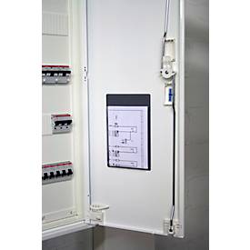 Eichner PVC-Schaltplantasche, DIN A4, 20 mm Füllkapazität, selbstklebend, Dehntasche, B 243 x H 320 mm, transparent