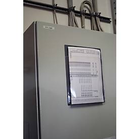 Eichner PVC-Schaltplantasche, DIN A4, 20 mm Füllkapazität, selbstklebend, Dehntasche, B 243 x H 320 mm, transparent