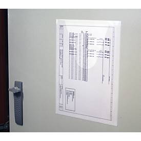 Eichner Schaltplantasche, DIN A4, selbstklebend, mit V-Öffnung, transparent, 25 Stück