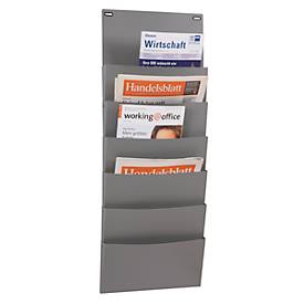 Eichner Stecktafel Wandsortierer, 6 Fächer, für Format A4 quer, Polypropylen