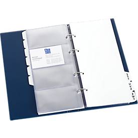 EICHNER Visitenkarten-Ringbuch Blue, für 200 Visitenkarten, 4 Ring-Mechanik, DIN A5