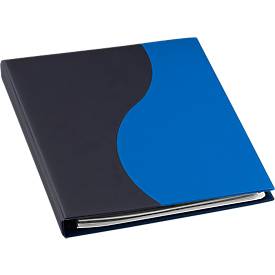 EICHNER Visitenkarten-Ringbuch Blue, für 400 Visitenkarten, 4 Ring-Mechanik, DIN A4