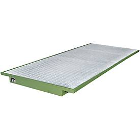 Einhängewannen für Palettenregal Typ EHW 3300, grün RAL6011