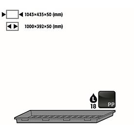 Image of Einlegewanne für asecos Sicherheitsschränke der Q30, Q90 und S90 Serie, Polyethylen, schwarz, B 1043 x T 435 x H 50 mm, 18 l