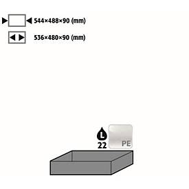 Image of Einlegewanne für asecos Sicherheitsschränke der Q30, Q90 und S90 Serie, Polypropylen, grau, B 578 x T 500 x H 96 mm, 23 l