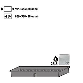 Einlegewanne für asecos Sicherheitsschränke der UB90 und UB30 Serie, Polypropylen, B 925 x T 434 x H 88 mm, 26,5 l