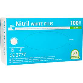 Einmalhandschuhe Medi-Inn® PS Nitril White Plus, für links/rechts, puderfrei, nicht steril, allergikergeeignet, Größe L,