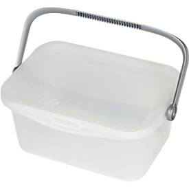 Einsatz für Abfallsammler Probbax, mit Haltegriff & geruchsvermeidendem Deckel, wahlweise 3 oder 6 l Volumen, transparent