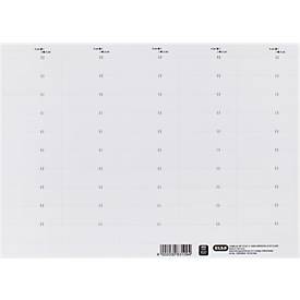 Einsteckschilder ELBA, für ELBA vertic® Komfort-Sichtreiter, 4-zeilig beschriftbar, B 58 x H 18 mm, Karton, 10 Bogen à 50 Stück