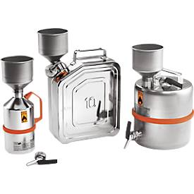 Einstecktrichter für Kanister für asecos Sicherheitsbehälter aus Stahl, Edelstahl