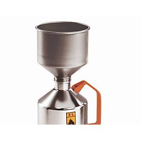 Einstecktrichter für Kannen für asecos Sicherheitsbehälter aus Stahl, Edelstahl