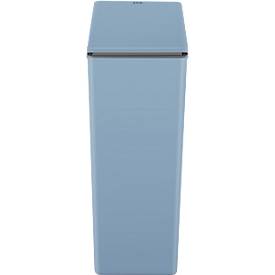 EKO Abfalleimer Morandi Touch, platzsparend, Kunststoff, Touch Bar, B 245 x T 370 x H 630 mm, 40 Liter, blau