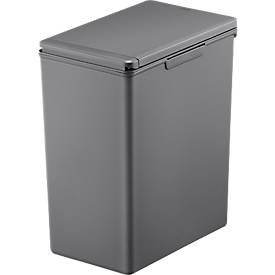 EKO Abfalleimer Morandi Touch, platzsparend, Touch Bar, Kunststoff, B 206 x T 325 x H 400 mm, 20 Liter, grau