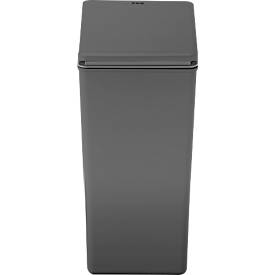 EKO Abfalleimer Morandi Touch, platzsparend, Touch Bar, Kunststoff, B 206 x T 325 x H 400 mm, 20 Liter, grau