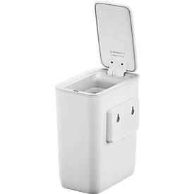 EKO Morandi Smart Sensor-Abfalleimer, Kunststoff, Wandmontage, Sensor & Touch-Schalter, B 259 x T 165 x H 310 mm, 8 Liter, weiß