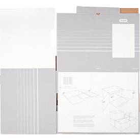 Elba Archivcontainer Tric, bis A4, Frontklappe, B 473 x T 325 x H 360 mm, Wellpappe, grau, 10 Stück