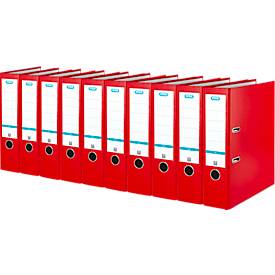 ELBA Ordner smart, DIN A4, Rückenbreite 80 mm, 10 Stück, rot