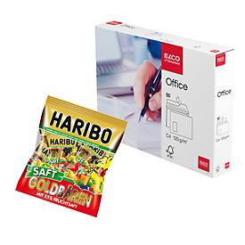 ELCO Kuvert mit Haftklebeverschluß DIN C4 in Box + HARIBO Saft Golbären Minis GRATIS