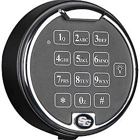 Elektronikschloss S&G Spartan 1006, für Tresor Serie Lyra & Möbeleinsatztresor Serie MT, 1 Manager- & 1 Benutzercode, 39 mm vorstehend, Ø 95 mm, schwarz