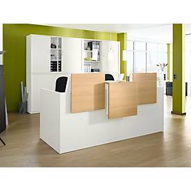 Empfangstheke Basic C, weiß, B 2476 mm