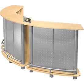 Empfangstheke Cadiz, B 1240 x T 480 x H 1100 mm, verschiedene Stückzahlen