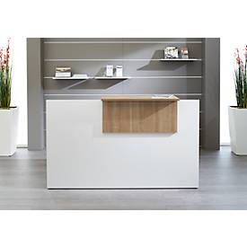 Empfangstheke Come-In, 1 Ablage, gerade, Breite 1600 mm, 1800 mm oder 2400 mm