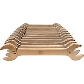 Endres tools Doppelmaulschlüsselset, 12-teilig, SW 6-32 mm, Aluminium-Mehrstoff-Bronze, funkenfrei, Sechskant