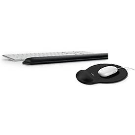 Ensemble repose-poignets + tapis de souris économique, de forme ergonomique, anthracite