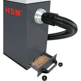 Entstauber HSM DE 1-8 zu Verpackungspolstermaschine HSM ProfiPack P425, B 390 x T 210 x H 500 mm, lichtgrau & eisengrau