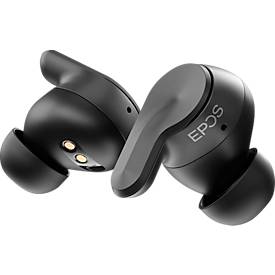 EPOS ADAPT E1, All-in-Ohrhörer, Hybrid Active Noise Cancelling, IntelligentFit, MS Teams zertifiziert, Made for iPhone, schwarz