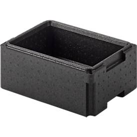 EPP-Isolierbox für Isolierbehälter, 8 l, mit Griffleiste, stapelbar, L 370 x B 270 x H 147 mm, schwarz