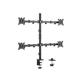 equip - Befestigungskit - neigbar - für 4 LCD-Anzeigen - Kunststoff, Metall - Schwarz