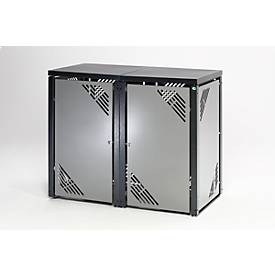 Ergänzungselement MBSE 3, Stahlblech beschichtet, mit Klappdeckel, für 120 l und 240 l Müllbehälter