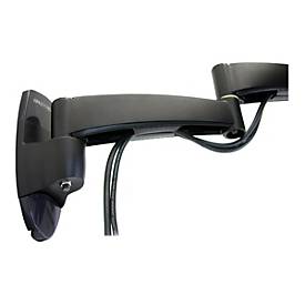 Ergotron 200 Series - Befestigungskit (Wandbefestigung, Doppelgelenkarm, Querstange, 2 Aufsätze, 2 VESA-Adapter) - einstellbarer Arm - für 2 LCD-Displays - Stahl - Schwarz - Bildschirmgröße: bis zu 55,9 cm (bis zu 22 Zoll)