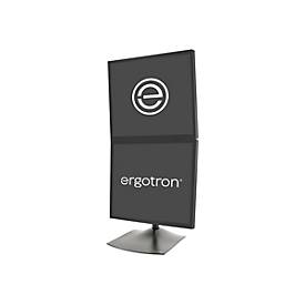 Ergotron DS100 - Befestigungskit (28' Stange, Basis, 2 Drehgelenke, 2 VESA-Adapter) - schmal - für 2 LCD-Displays - Stahl, Aluminium - Schwarz - Bildschirmgröße: bis zu 68,6 cm (bis zu 27 Zoll)
