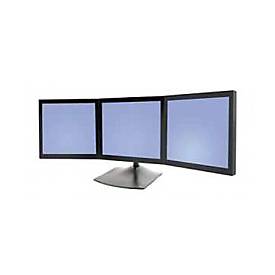 Ergotron DS100 Triple-Monitor Desk Stand - Aufstellung - für 3 LCD-Anzeigen - Aluminium, Stahl - Schwarz - Bildschirmgröße: bis zu 53,3 cm (bis zu 21 Zoll)