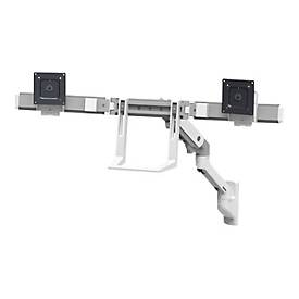 Ergotron HX Dual Monitor Wall Mount Arm - Befestigungskit (Griff, Gelenkarm, Wandmontage, 2 Drehgelenke, Befestigungsteile, Scharnier, Verlängerungsteil)