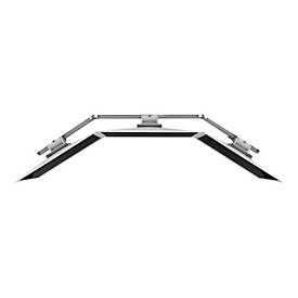 Ergotron HX - Montagekomponente (Griff, 3 Drehzapfen, Bogen mit drei Scharnieren) - für 3 LCD-Anzeigen - weiß - Bildschirmgröße: bis zu 61 cm (bis zu 24 Zoll)