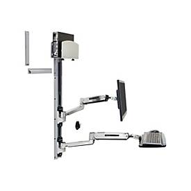 Ergotron LX - Befestigungskit (CPU-Halter, Maushalterung, 2 Schienenabdeckungen, Tastaturarm, 2 Kabelkanäle, Handgelenkkissen, Steh-Sitz-Arm, Wandschiene 10', Wandschiene 34') - Konstante Krafttechnologie - für LCD-Display / PC-Ausrüstung - mittle...