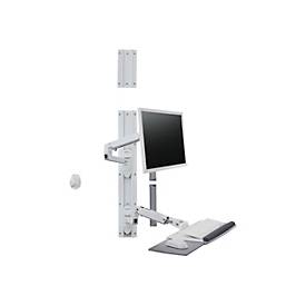 Ergotron LX Wall Mount System - Befestigungskit (Wandarm, Maushalterung, Tastaturarm, 2 Kabelkanäle, Handgelenkkissen, Wandschiene 10', Wandschiene 34')